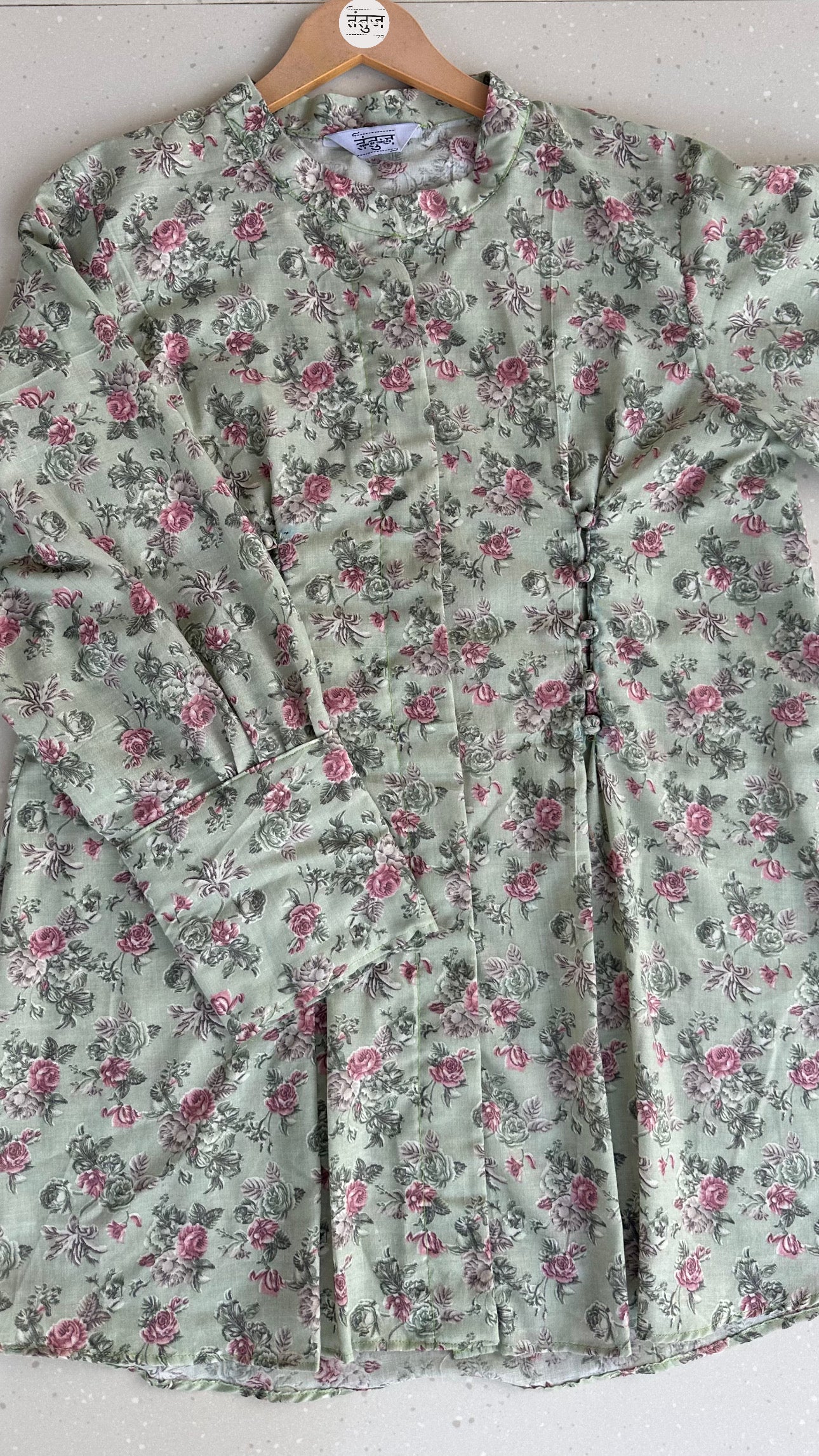 Pastel Bloom Button-Down Top