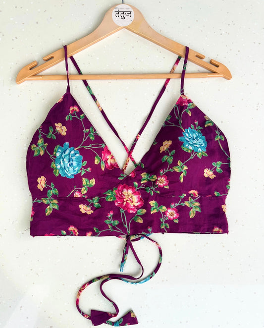 Floral Crush Back-Tie Bralette
