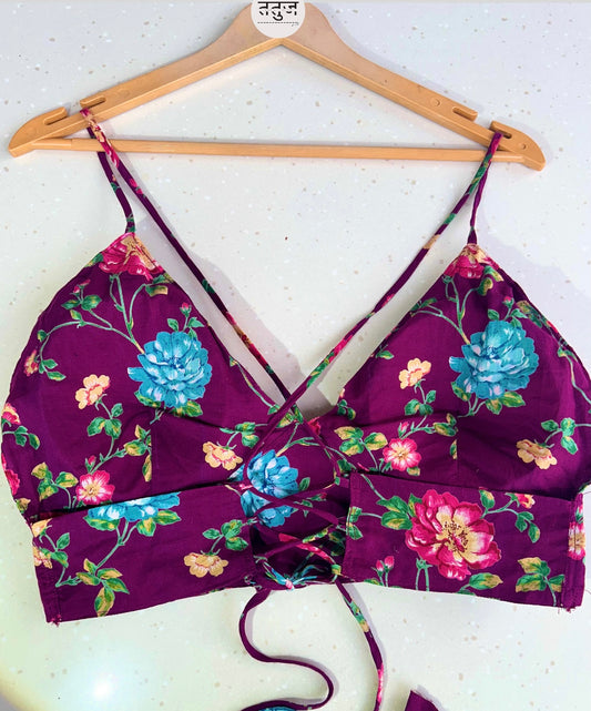 Floral Crush Back-Tie Bralette